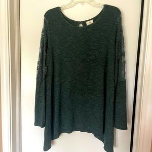 Women’s Knox Rose Lace Sleeve Top, Size L